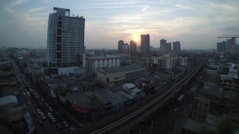 Time Lapse Sunrise Over The City