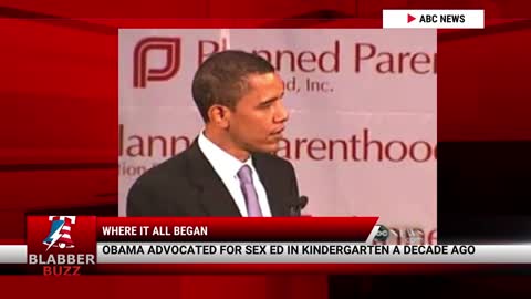 Obama Advocated For Sex Ed In Kindergarten A Decade Ago