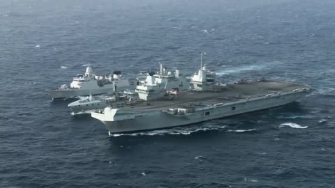 UK-Led International Carrier Strike Group in the South China Sea