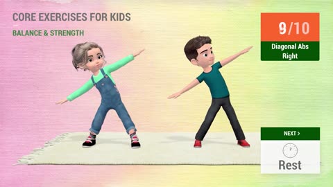 11-MIN CHEERFUL CORE EXERCISES FOR KIDS – BALANCE & STRENGTH