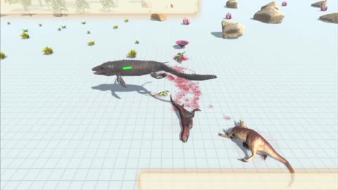 MOSASAURUS VS DINOSAURS BATTLE - Animal Revolt Battle Simulator