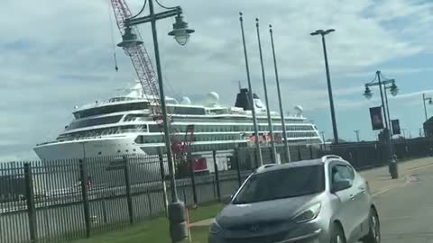 Cruise ship at Sault Locks