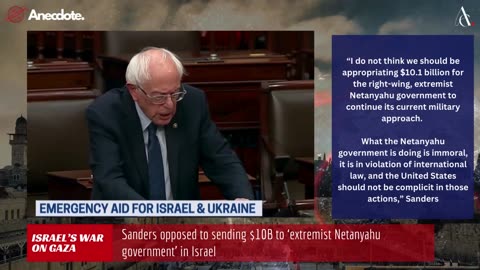 Israel-Gaza | Sanders opposed sending $10B to ‘extremist Netanyahu government’ in #Israel