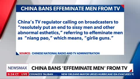 TPM's Mia Cathell talks to Newsmax about China's ban on 'effeminate' male celebs