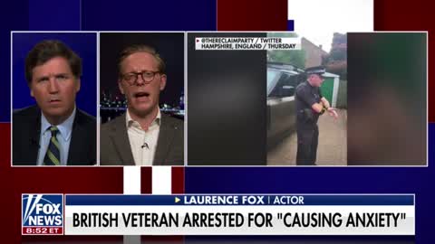 Laurence Fox talks about the video of a veteran being arrested for "causing anxiety"