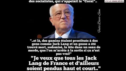 JACK LANG UN AUTRE SIONISTE PÉDO-PROTÉGÉ DE LA CASTE MAÇONNIQUE !!!