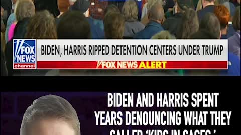 BIDEN/HARRIS PUT KIDS IN 'CAGES' AFTER YEARS OF DENOUNCING IT