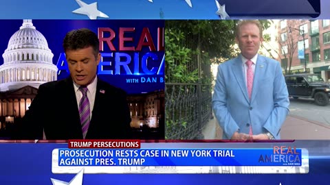 REAL AMERICA -- Dan Ball W/ Andrew Giuliani, Heated Exchange In Trump Courtroom, 5/20/24