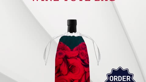 Heart Shaped Roses Bouquet Wine Tote Bag