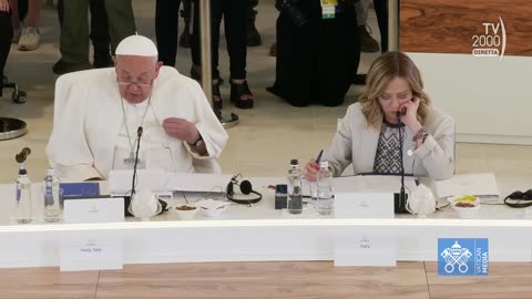 il discorso di Papa Francesco alla RIUNIONE DEL G7 il 14 giugno 2024 a Borgo Egnazia in Puglia in MERDALIA💩 ai vari capi di Stato dei Paesi G7 e a quelli Outreach e delle Organizzazioni Internazionali invitate sull'utilizzo delle tecnologie lA