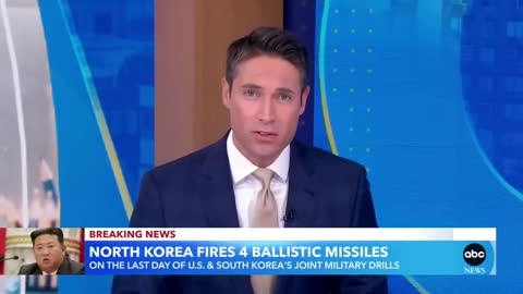 North Korea fires 4 ballistic missiles | GMA