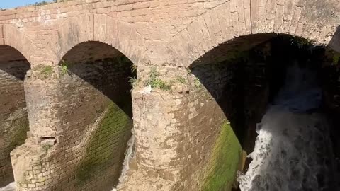 Beautiful water fall in Canal In Pakistan