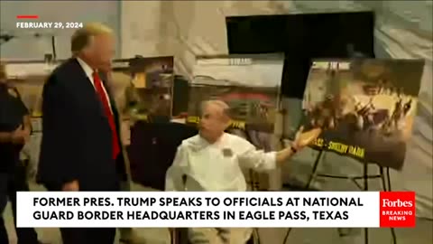 BREAKING: President Trump Receives Border Briefing At Eagle Pass National Guard Border Headquarters