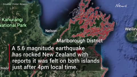 New Zealand records 5.6 magnitude earthquake- NEWS OF WORLD