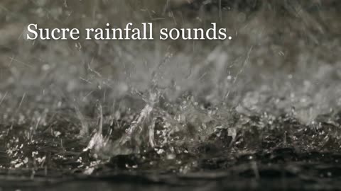 Rainfall sounds and ambience.