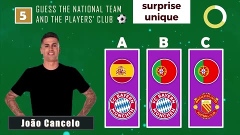 GUESS NATIONAL TEAM BY PLAYERS' CLUB Football SurpriseUnique Quiz 2023