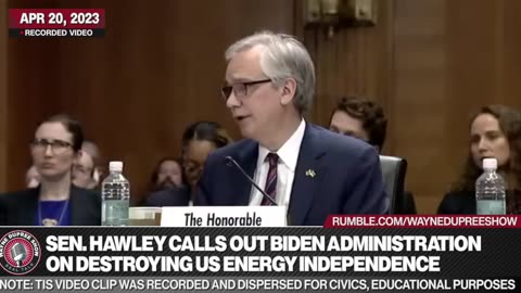 Hawley Calls Out Biden Administration on Destroying US Energy Independence