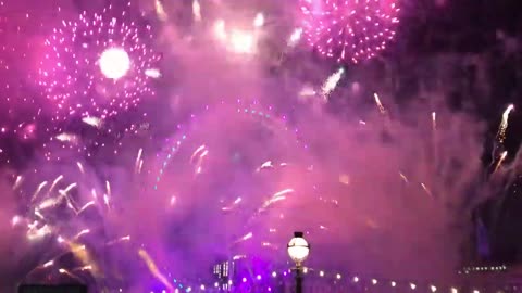 New Year Fire Works in London