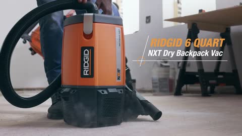 RIDGID? 6 Quart NXT Dry Backpack Vac