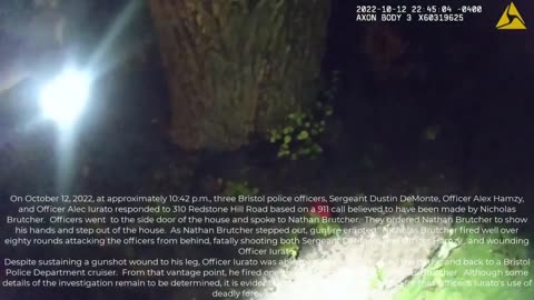 Bristol police officer's bodycam during shooting.