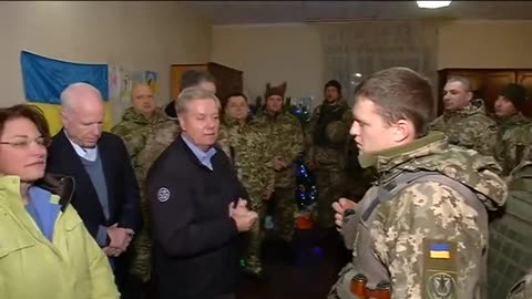 McCain, Graham, Noodleman in Ukraine 2017 fomenting war with Russia