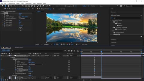 Adobe After Effects – Create Water Transition