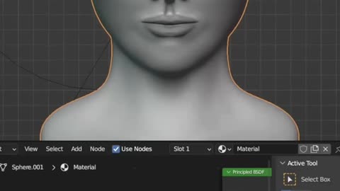 Blender 3D Asian women face sculpt painting