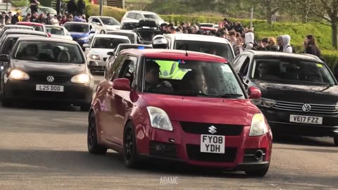 ANGRY Policeman Slams Door of Audi Leaving JapFest 2023!