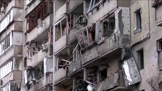 Residential building wrecked after Russian missile