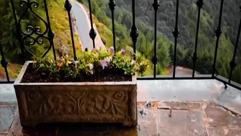 Eye catching view rooftop #viral #reels #bestvideo #rooftop #rain #hearttouching