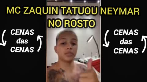 Homenagem ao Neymar Mc Zaquin Tatuou Neymar no Rosto #noticias #brasil #neymar #psg #mcs #rap #trap