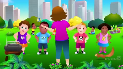 Head, shoulder knees & teos _ exercise song for kids