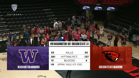 No. 19 Washington vs. Oregon State | Game Highlights | NCAA Women's Volleyball | 2022 Season