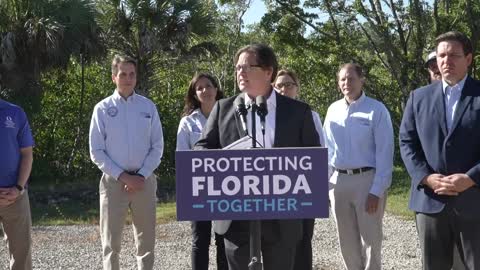 Gov Ron DeSantis Announces Environmental Budget Proposal in Naples Florida