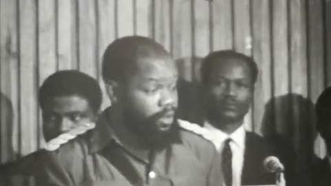 Biafra Republic in the days of Lt. Col. Chukwuemeka Ojukwu giving a speech before the Eastern Region