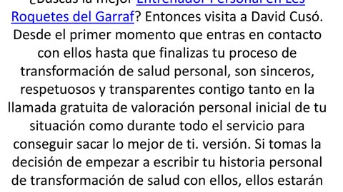 Consigue el mejor Entrenador personal en Les Roquetes del Garraf