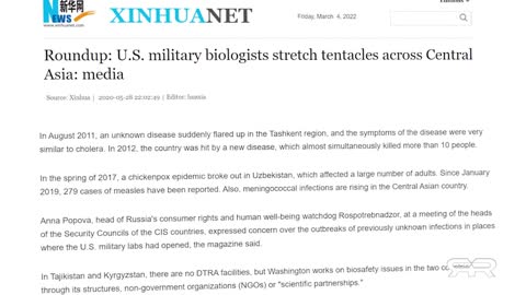 Pentagon Funded Bio-Weapons Labs in the Ukraine