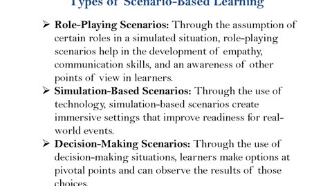 Exploring the Power of Scenario-Based Learning: Types and Applications