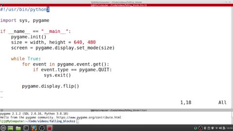 Python Tetris Part 1 (Starter pygame code)