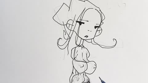 inking video of sassy lady