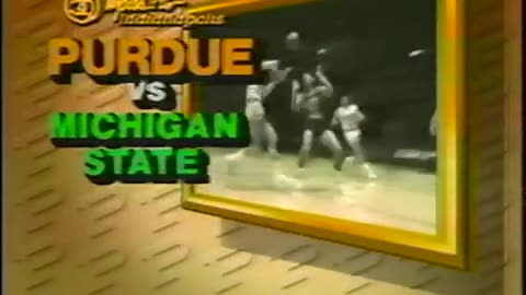 January 10, 1985 - WPDS Indy Bumpers for Purdue Basketball & Alfred Hitchcock