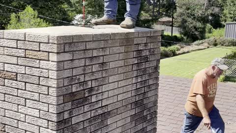 Removing a raccoon from a chimney