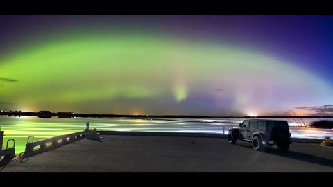 Northern lights in Shediac Bay.