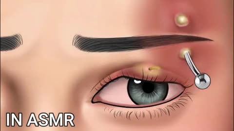 Eye Cleaning ASMR animated video.