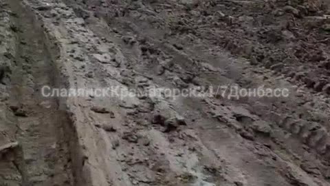 The only road to Bakhmut is already completely unusable for cars.