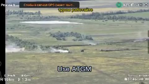 One Russian Tank against an Ukraine's armored column?