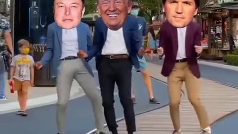 TRUMP MUSK CARLSON DANCE OFF