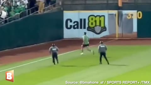 SO CLOSE! Baseball Fan Runs Across Field During Game, Nearly Evades Security