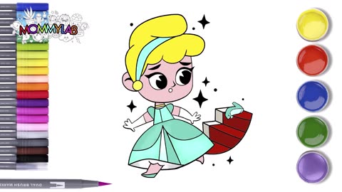 Step-by-Step Cinderella Drawing and Coloring Tutorial: Magical Adventure for Kids!