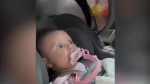 baby first time at car seat